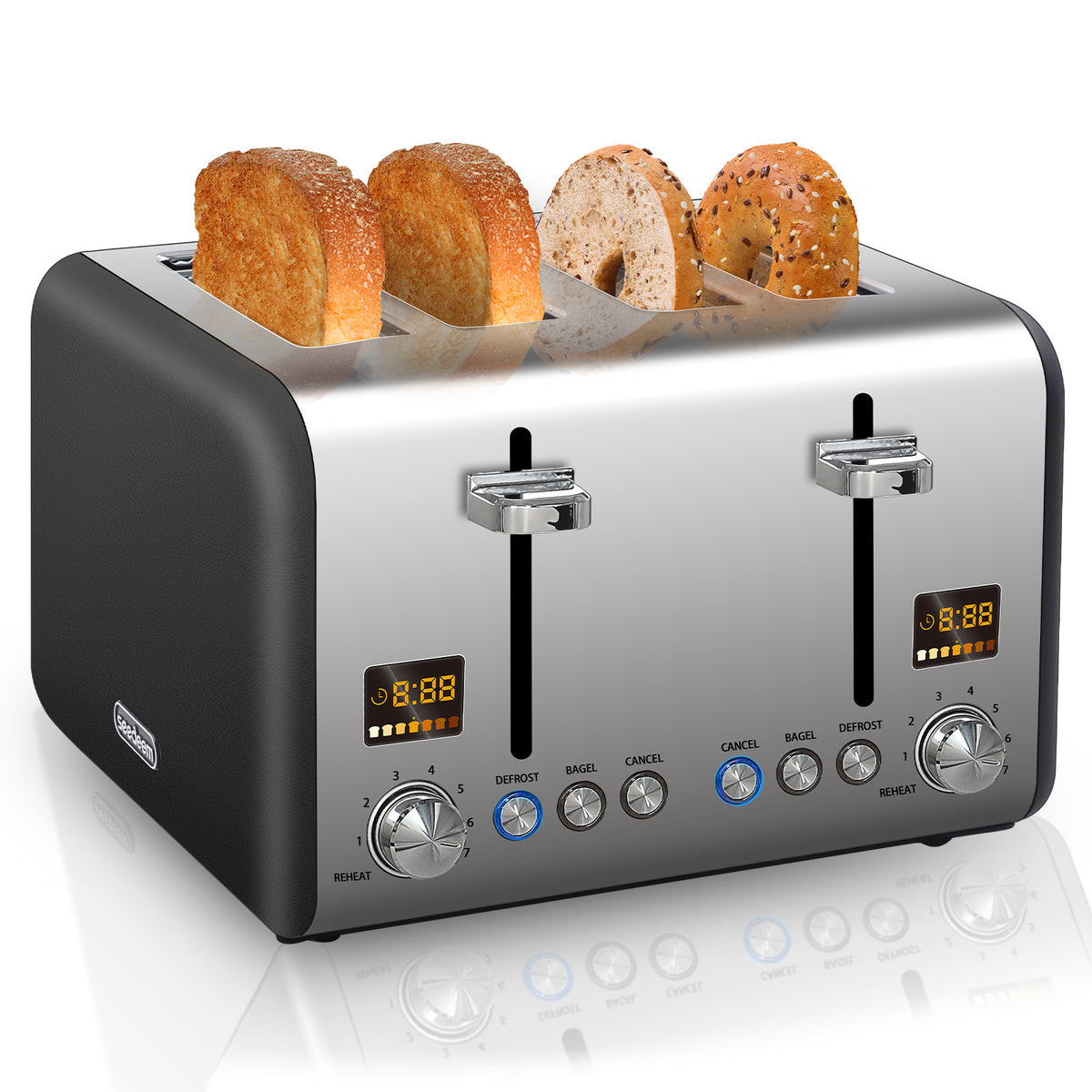  SEEDEEM 16-in-1 Bread Machine, 2.2LB Stainless Steel