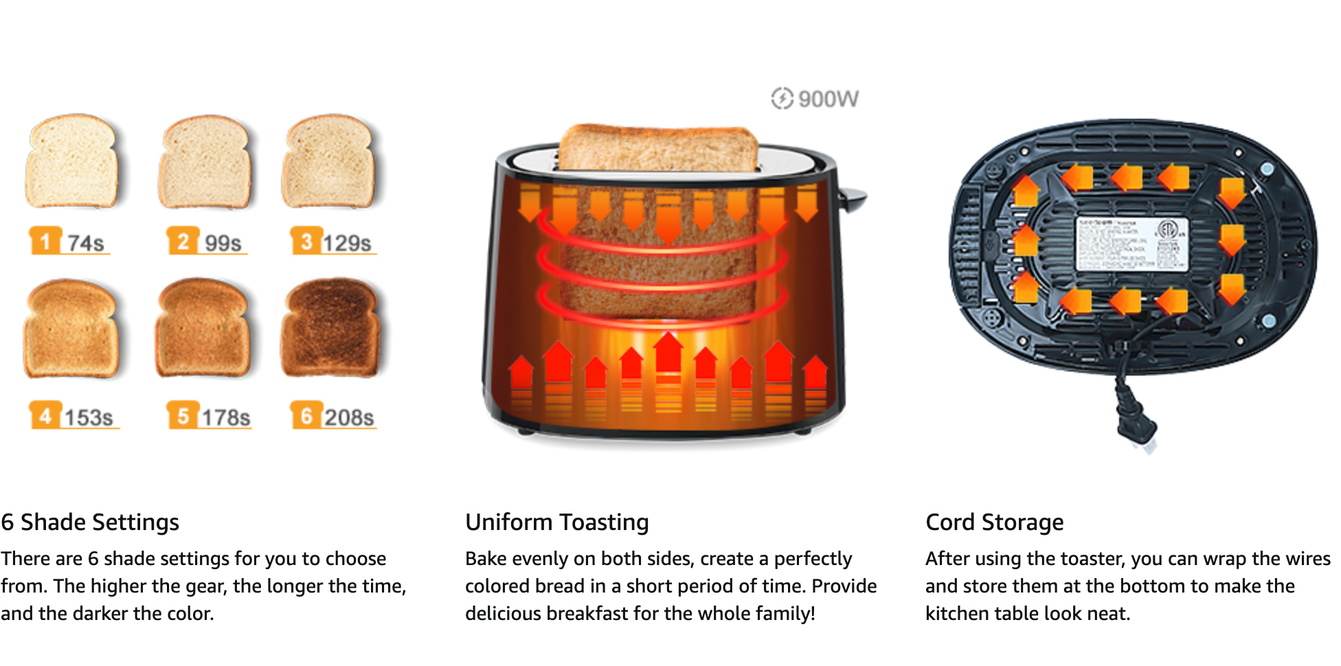 SEEDEEM Toaster 2 Slice, Extra Wide Slot Toaster, 6 Shade Settings, Bread Toaster with Cancel, Defrost, Reheat Function, Extra Wide Slots for Waffle or Bagel, Removable Crumb Tray, 750W, Classic Black