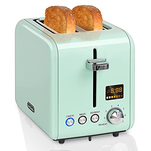 SEEDEEM Toaster 2 Slice, Stainless Steel Bread Toaster with LCD Displa –  SEEDEEM SHOP